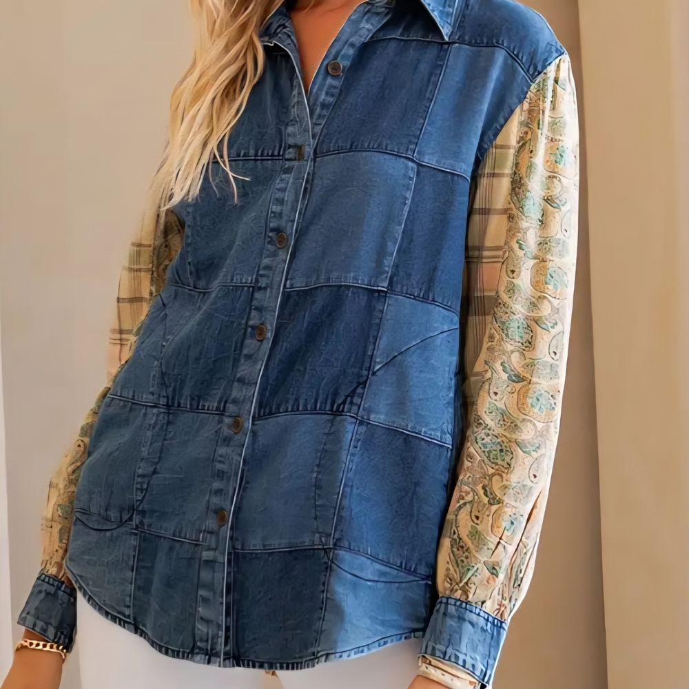 Young Threads - Western Boho Chic Patchwork Shirt Jacket NWT